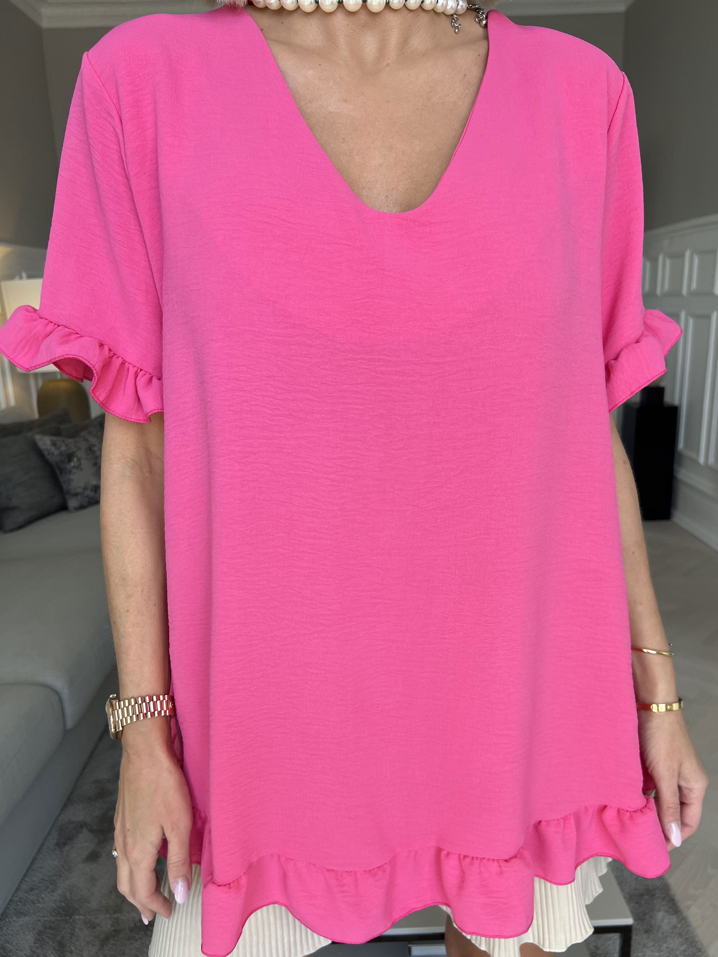 Mio - Söt tunika med volangkanter